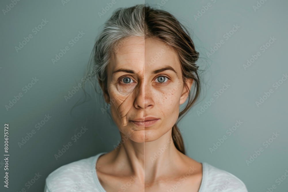 Before after aging solutions and skin care routine discussions explore contrasting ages in healthy aging and wrinkle dynamics in before after wrinkles and skincare less wrinkle setting facial halves Before after aging solutions and skin care routine discussions explore contrasting ages in healthy aging and wrinkle dynamics in before after wrinkles and skincare less wrinkle setting facial halves