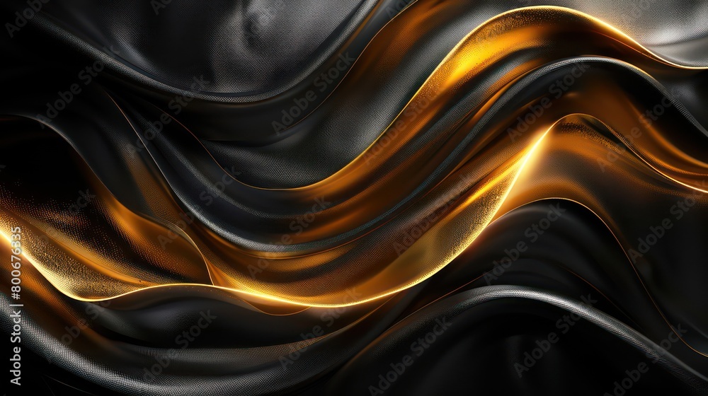 gold and black background with curvatures, bold lines, light white and dark black, sleek lines, rim light gold and black background with curvatures, bold lines, light white and dark black, sleek lines, rim light