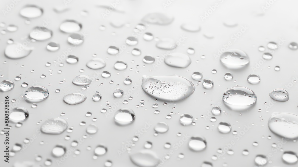 lot of raindrops on white background