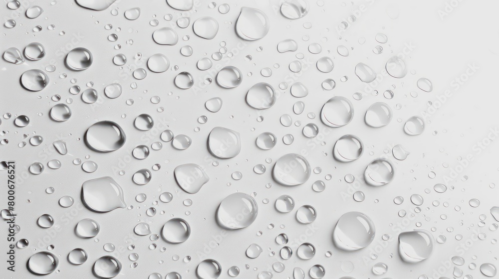 lot of raindrops on white background