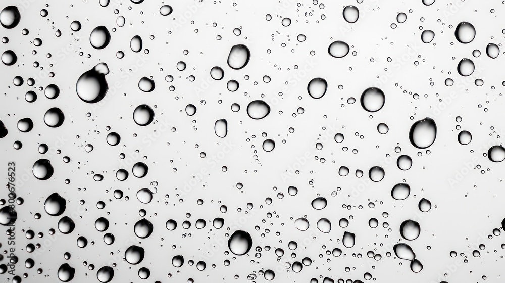 lot of raindrops on white background