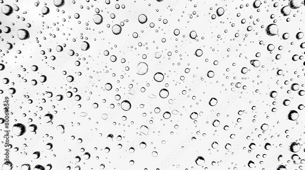 lot of raindrops on white background