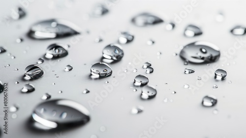 lot of raindrops on white background