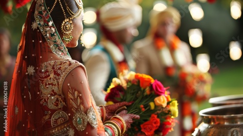 Traditional Indian Wedding Ceremony at Dusk