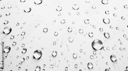 lot of raindrops on white background