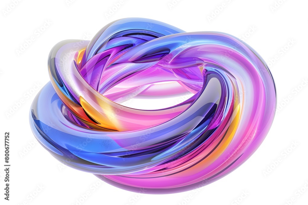 Holographic 3D abstract object isolated in white background. Holographic 3D abstract object isolated in white background.