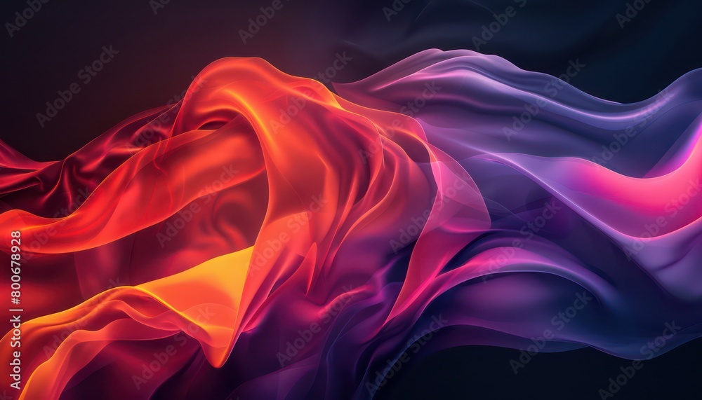 Obraz premium abstract and simplified colorful visual waves