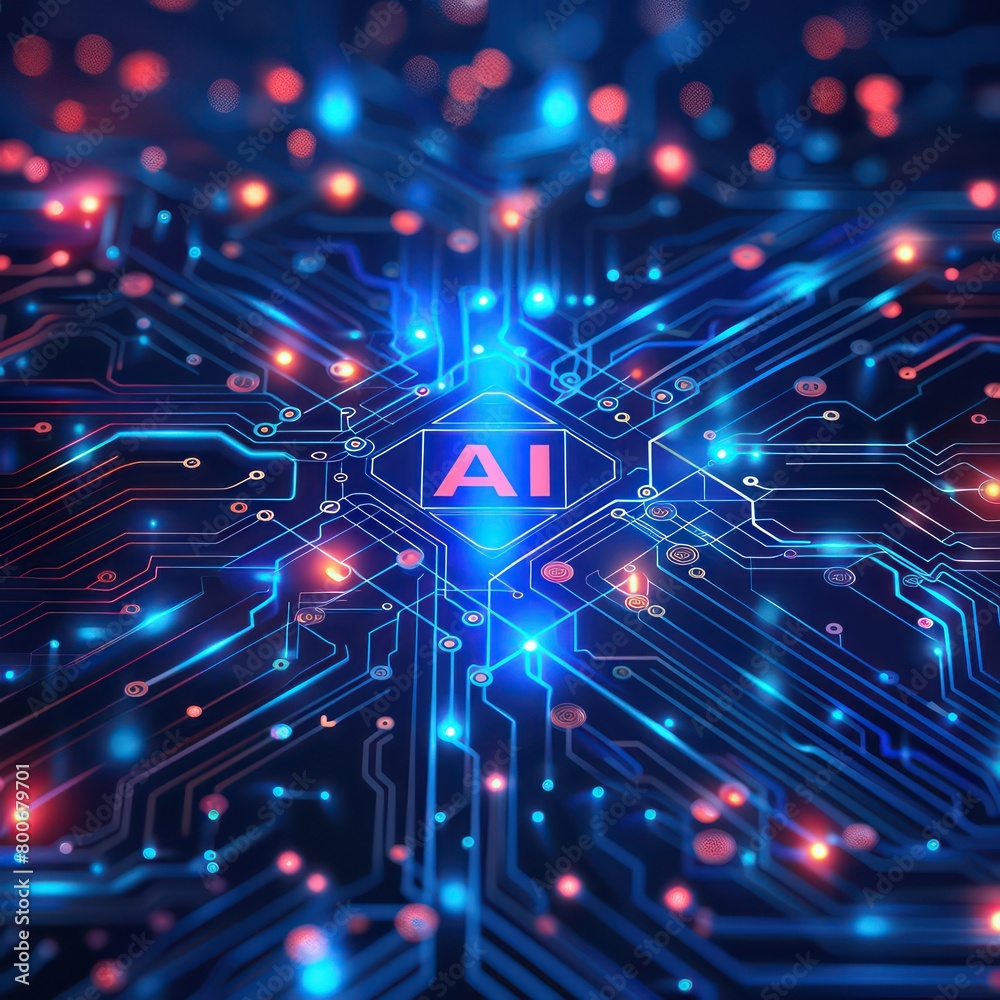 artificial intelligence circuit board illustrated artificial intelligence circuit board illustrated