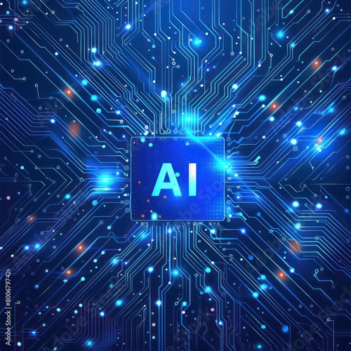 artificial intelligence circuit board illustrated