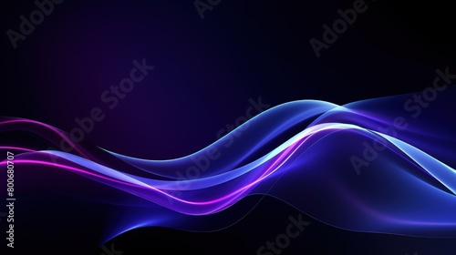 abstract blue and purple wavy color fusion