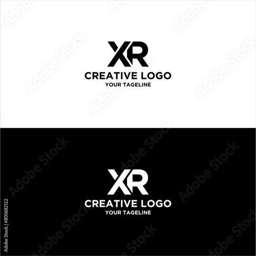 creative letter XR logo design