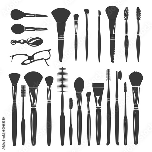 Silhouette makeup tool and equipment black color only