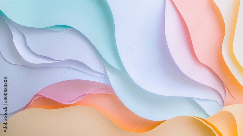 soft pastel shapes along the border, gentle hues framing the whitespace soft pastel shapes along the border, gentle hues framing the whitespace