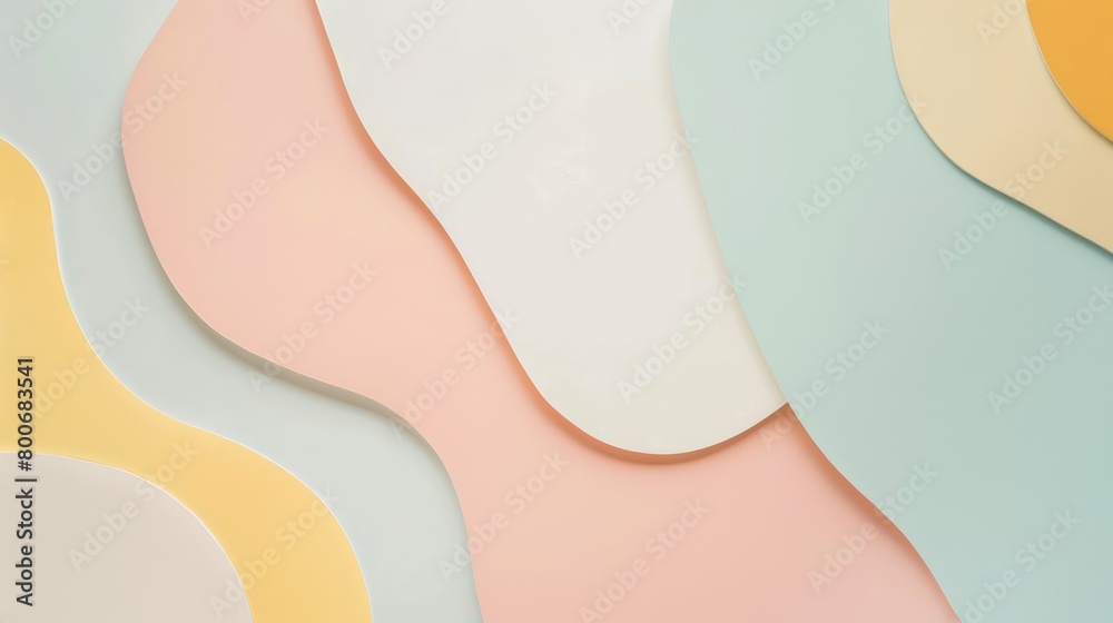 soft pastel shapes along the border, gentle hues framing the whitespace soft pastel shapes along the border, gentle hues framing the whitespace