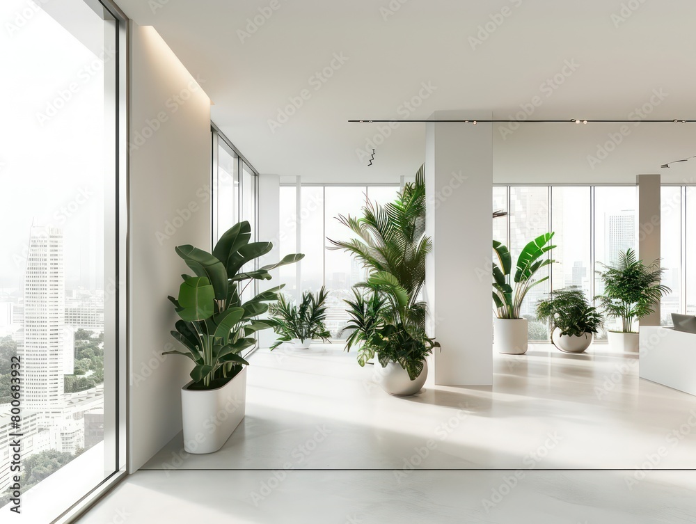 modern office with a lot of indoor plants modern office with a lot of indoor plants