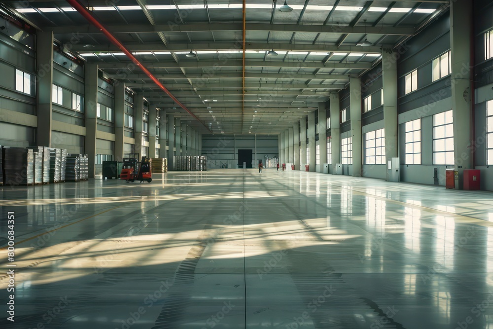 modern clean warehouse workers, efficient workflow in warehouse, streamlined operation space modern clean warehouse workers, efficient workflow in warehouse, streamlined operation space