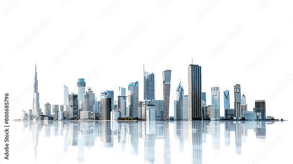 Fototapeta premium urban skyline and modern cityscape towering skyscrapers