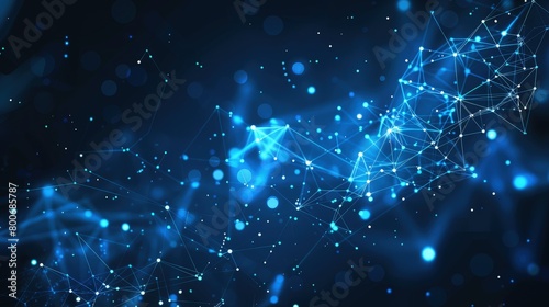 futuristic network blue connections wallpaper
