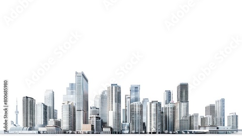 urban skyline and modern cityscape towering skyscrapers