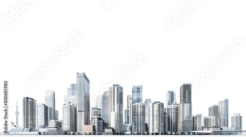 urban skyline and modern cityscape towering skyscrapers