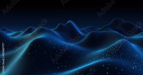 serene blue digital waves background