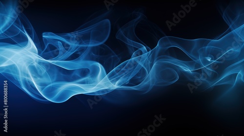 mystical blue smoke waves