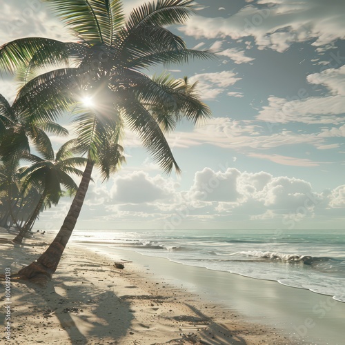 tropical beach on a summer day