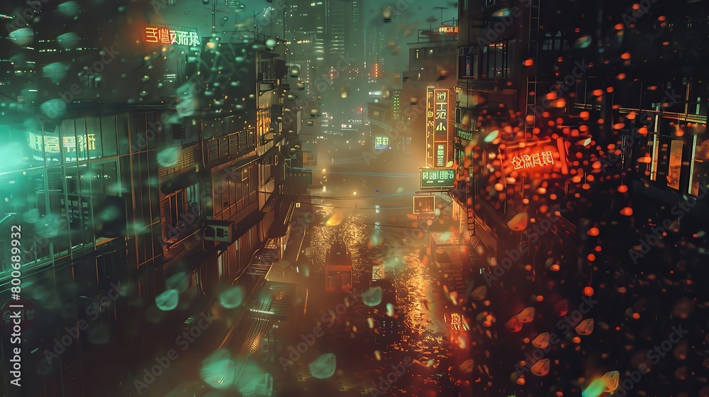night time cosmic dust, city ambience, crowd, brown noise, small fire, green noise, rain on roof, urban rain, small creek, neon