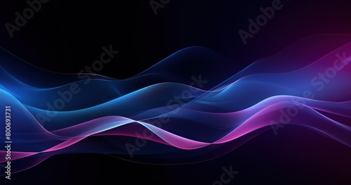 abstract neon waves in deep colors