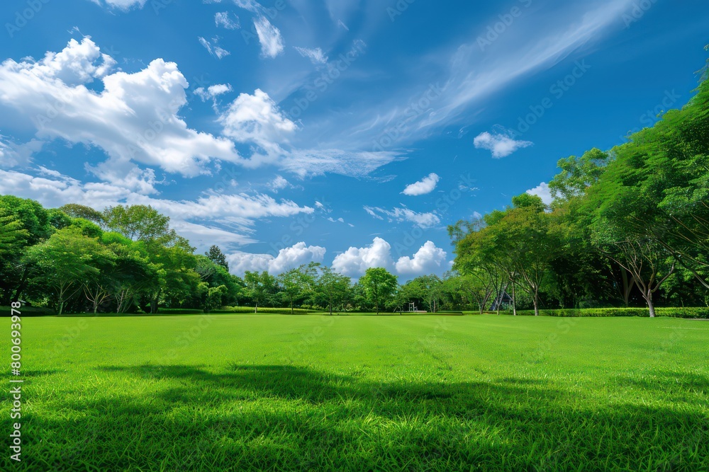 beautiful garden lawn with a large beautiful blue sky in the background beautiful garden lawn with a large beautiful blue sky in the background