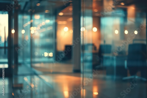 Wallpaper Mural blurred and out of focus modern glass wall office Torontodigital.ca