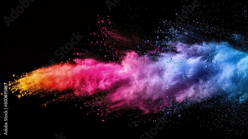 abstract artistic color powder explosion background