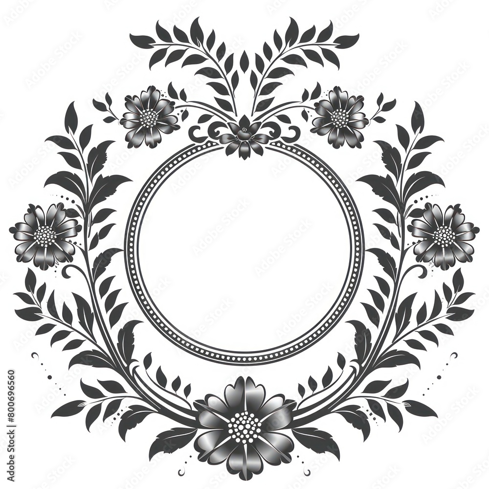 black classic elegant circular logo on white background