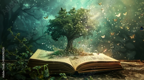 Open Book With Tree, Art