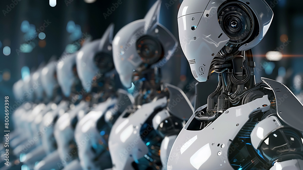 Uniform Thought: Lineup of Identical Robots Uniform Thought: Lineup of Identical Robots