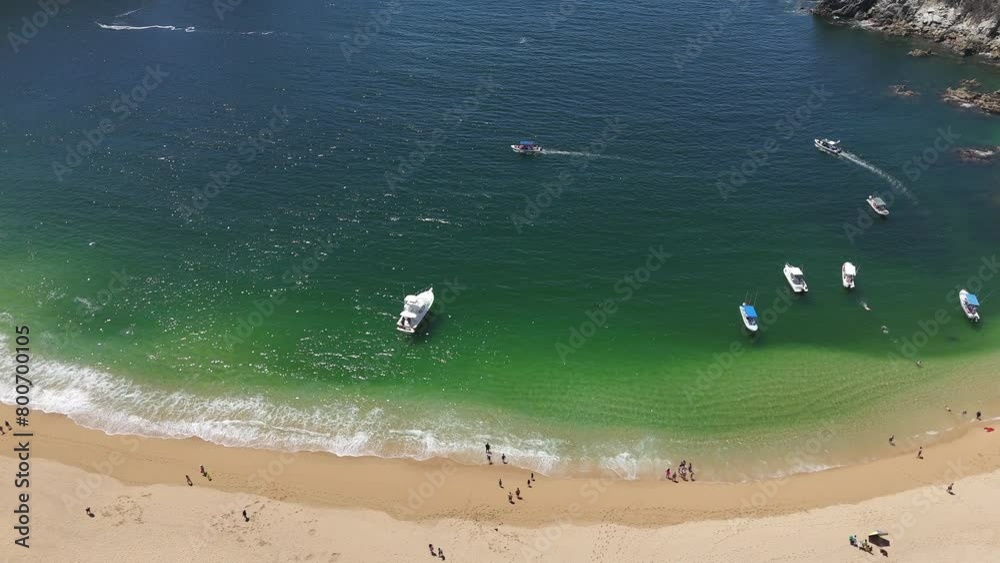 custom made wallpaper toronto digitalCacaluta Bay in Huatulco National Park, Oaxaca, Mexico. Aerial perspective 