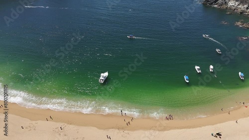 Wallpaper Mural Cacaluta Bay in Huatulco National Park, Oaxaca, Mexico. Aerial perspective  Torontodigital.ca