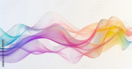 abstract rainbow waves on white