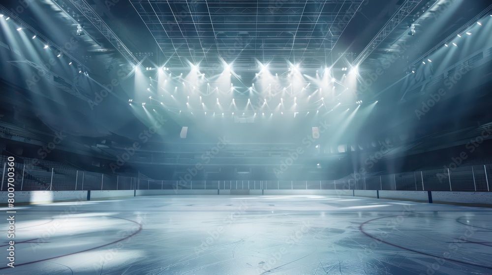 ice hockey stadium, high angle, spotlights ice hockey stadium, high angle, spotlights