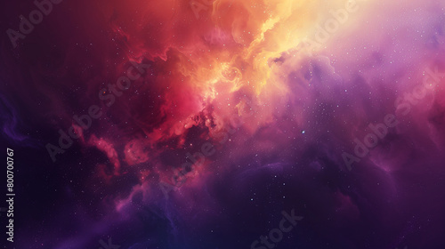 An abstract background of colorful nebulae and stars with smokelike clouds, evoking the vastness of space and celestial beauty. photo
