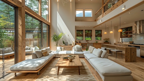 Tranquil and Elegant Rustic Modern Interior with Abundant Natural Light