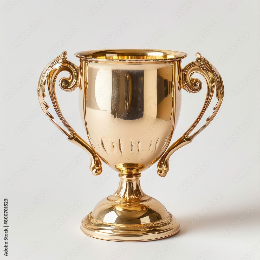 trophy golden cup, in white background trophy golden cup, in white background