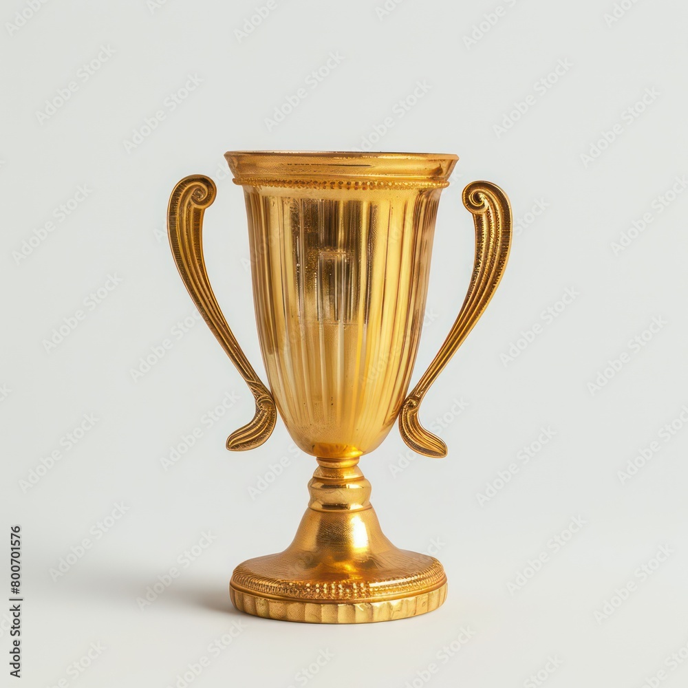 trophy golden cup, in white background trophy golden cup, in white background