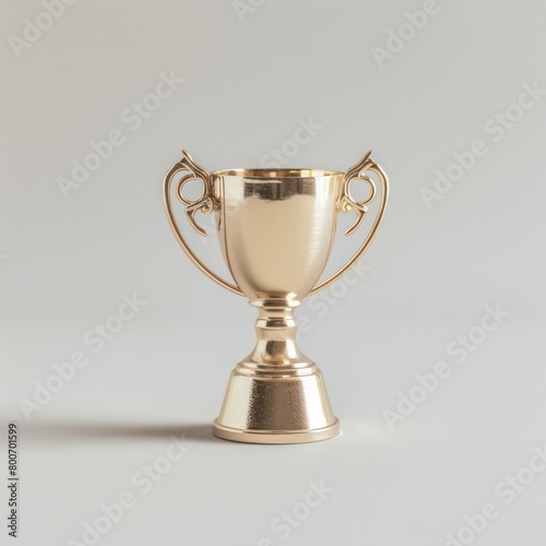 trophy golden cup, in white background