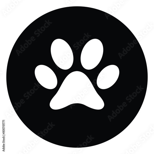 dog footprint logo vector