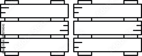 Wooden Pallet Outline Icon