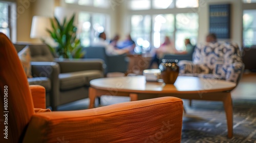 A quiet and comfortable communal living space fostering connections and meaningful conversations a retreat attendees.