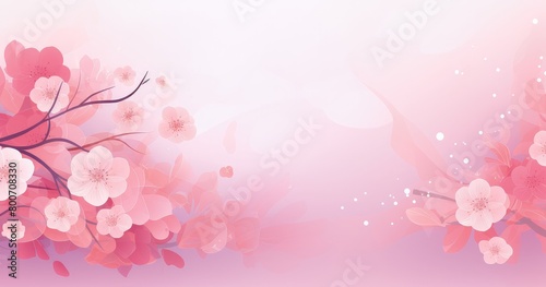 elegant watercolor flowers on light background