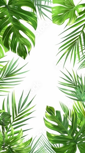 palm leaves frame