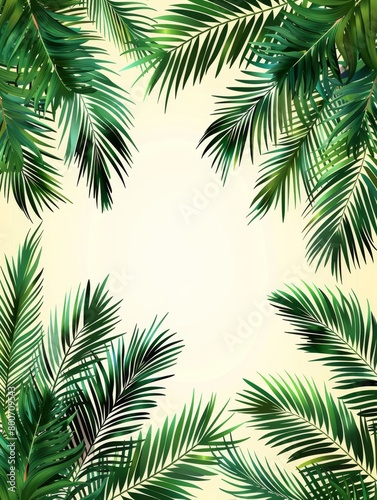 palm leaves frame © Nikolai
